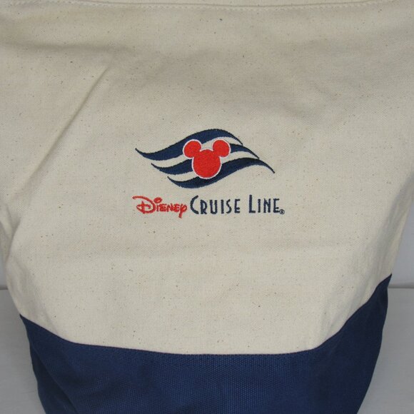 Disney Cruise Line Canvas Round Backpack Duffle Tote Adjustable Drawstring - Picture 2 of 5